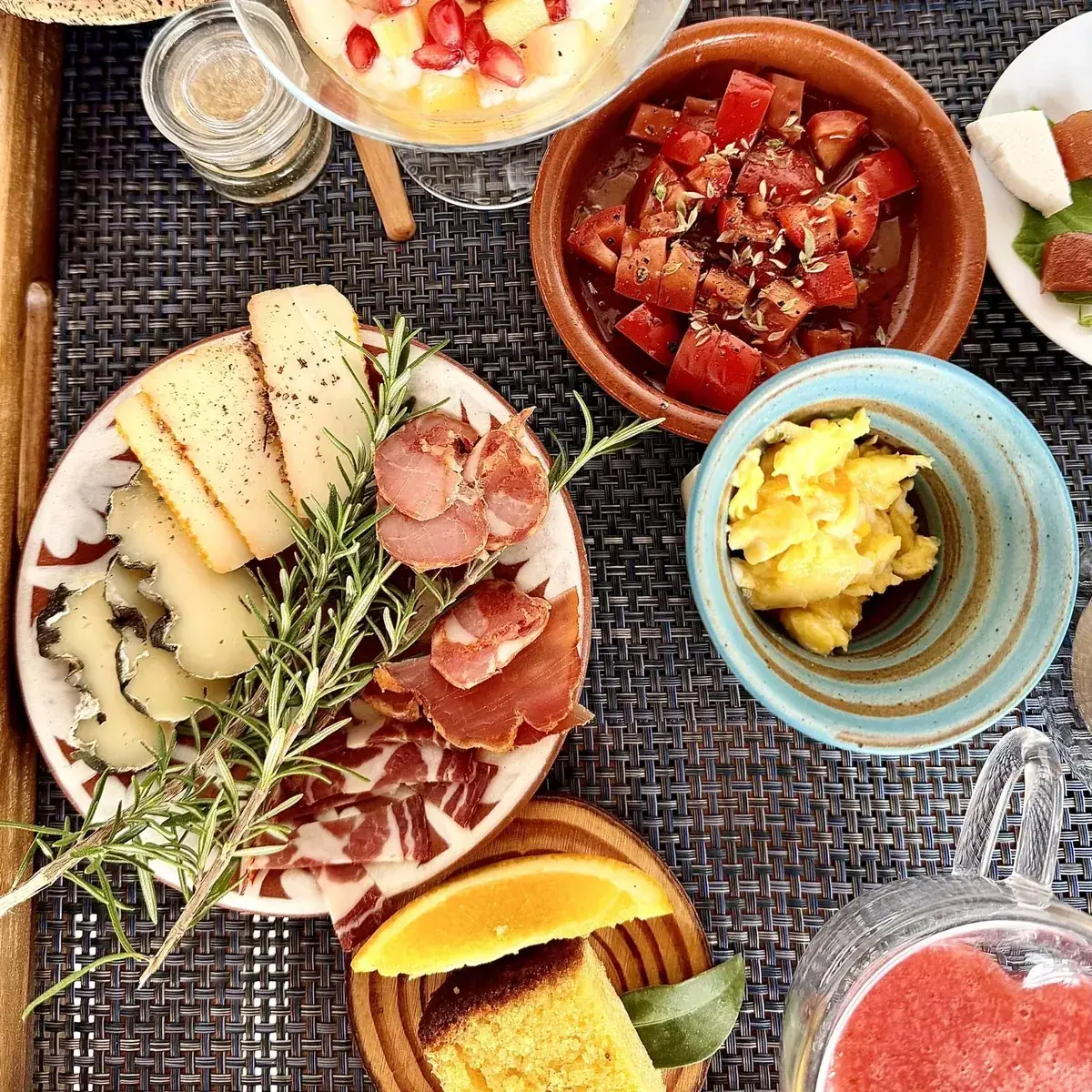 Homemade brunch with fresh local ingredients at Alentejo Zen BnB